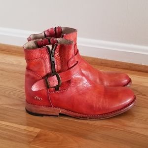Bed Stu Red Rebecca Booties